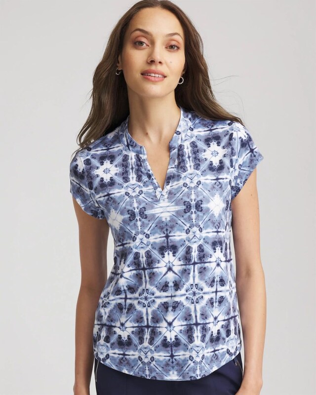 Zenergy UPF Printed Polo Top